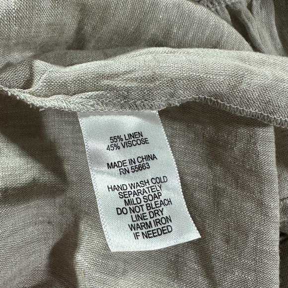 NEW! Cynthia Rowley linen grey tiered v neck dress - Picture 5 of 5